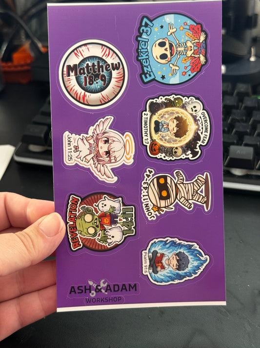 Halloween Bible Verse Sticker Sheet