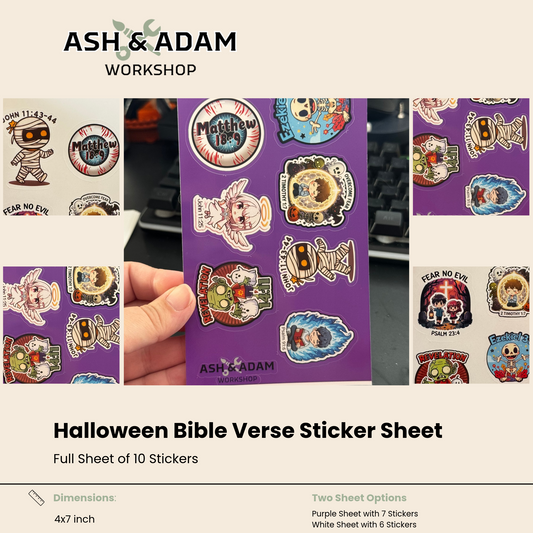 Halloween Bible Verse Sticker Sheet