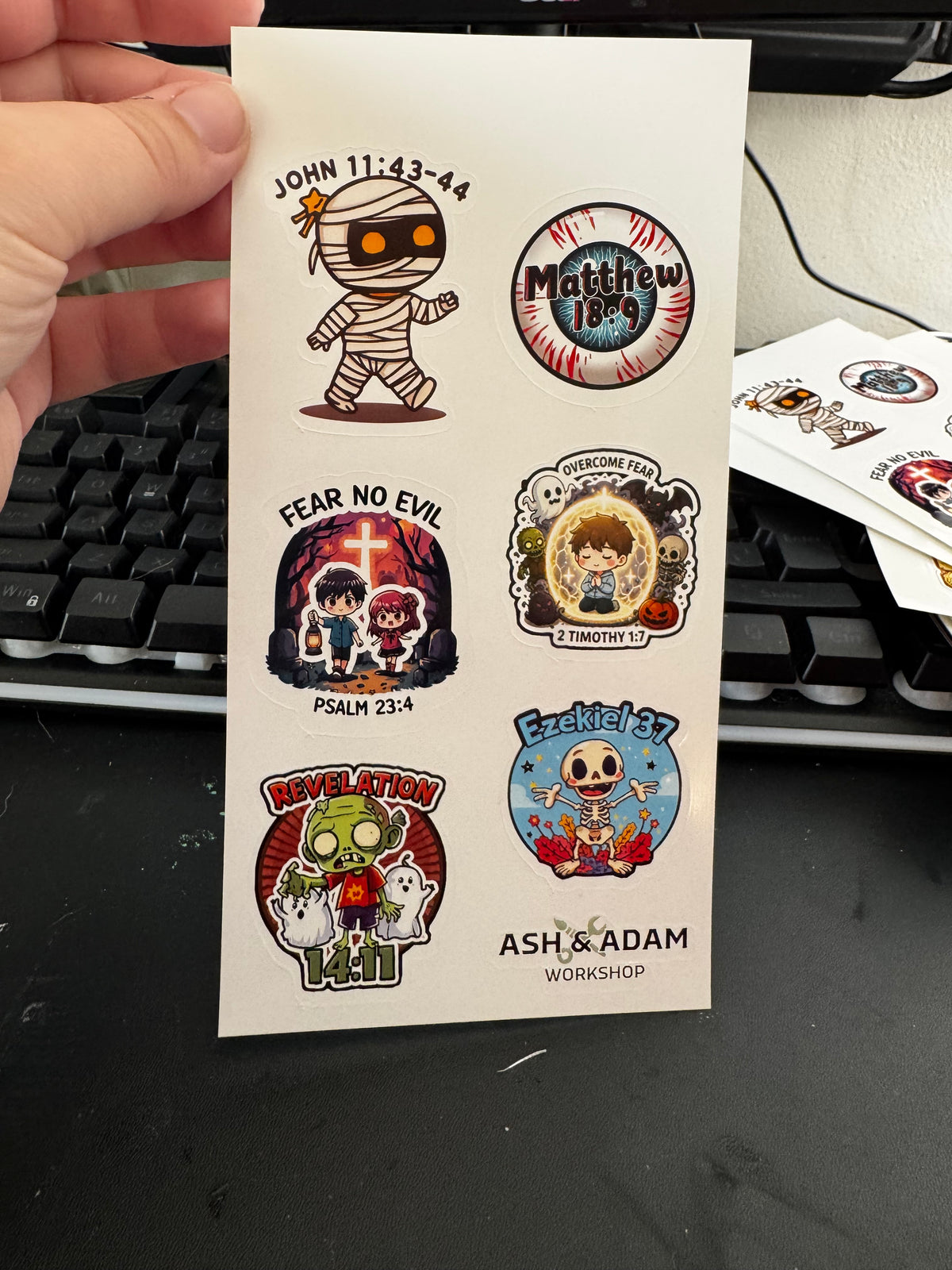 Halloween Bible Verse Sticker Sheet
