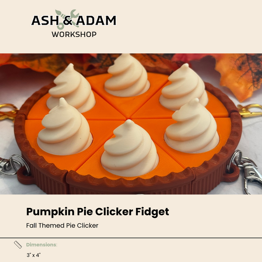 Pumpkin Pie Clicker – Mechanical Fidget & Stimming Toy